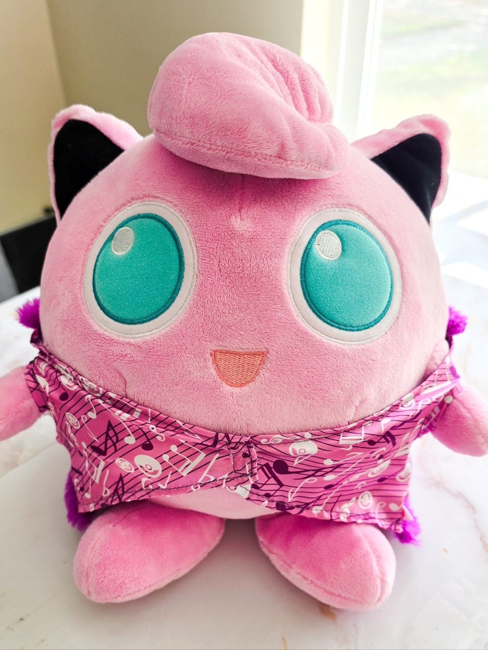 Build-A-Bear Pokemon Jigglypuff Plush with Pink Musical Note Cape 2018